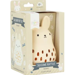 A little lovely company silicone rammelaar konijn Off-White