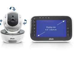 Alecto DVM200M babyfoon met camera en 4.3 inch kleurenscherm