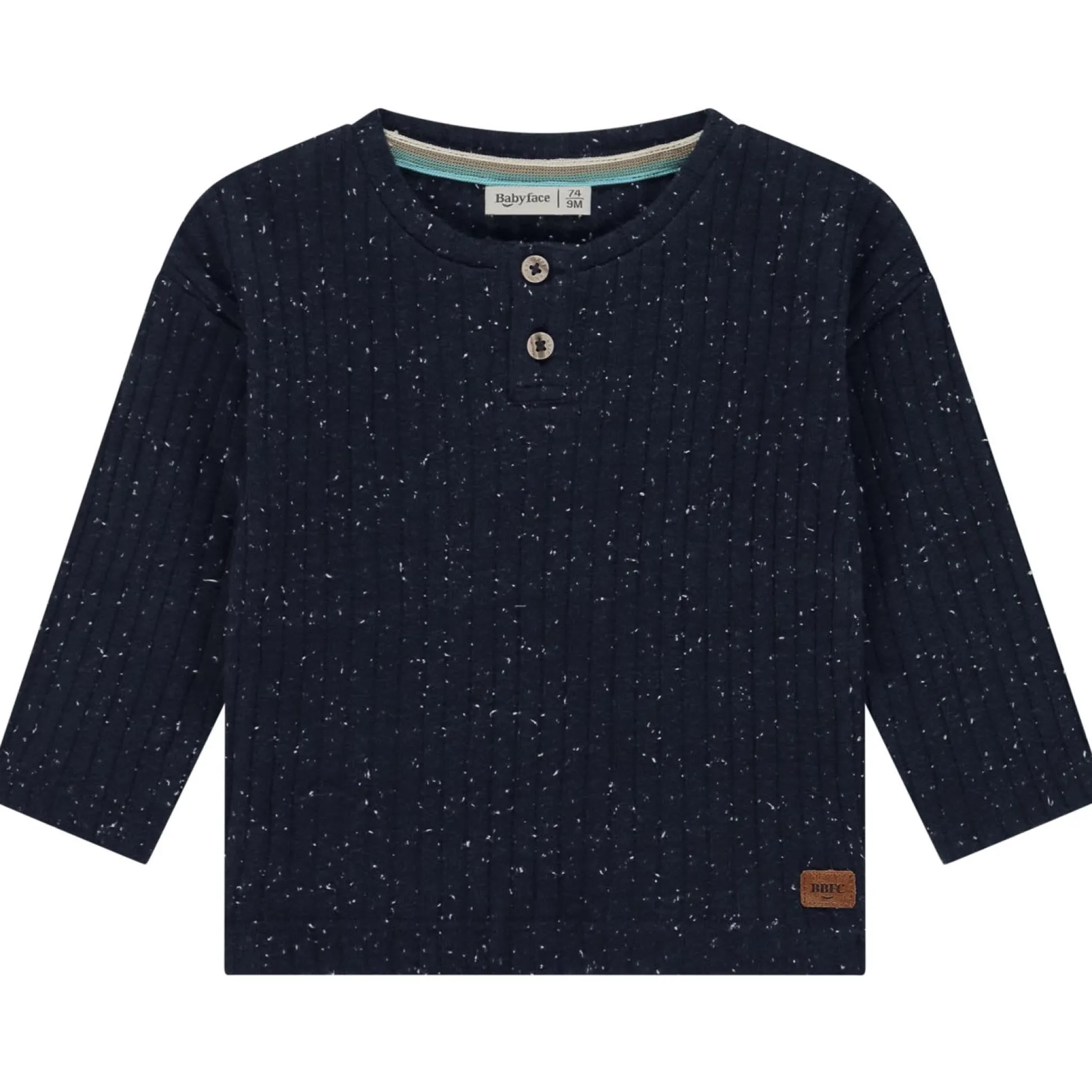 Babyface baby T-shirt lange mouwen effen blauw