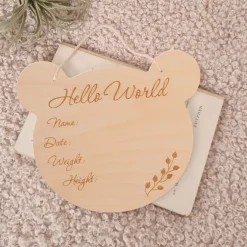 BamBam houten muurhanger Beer Onbehandeld/Naturel