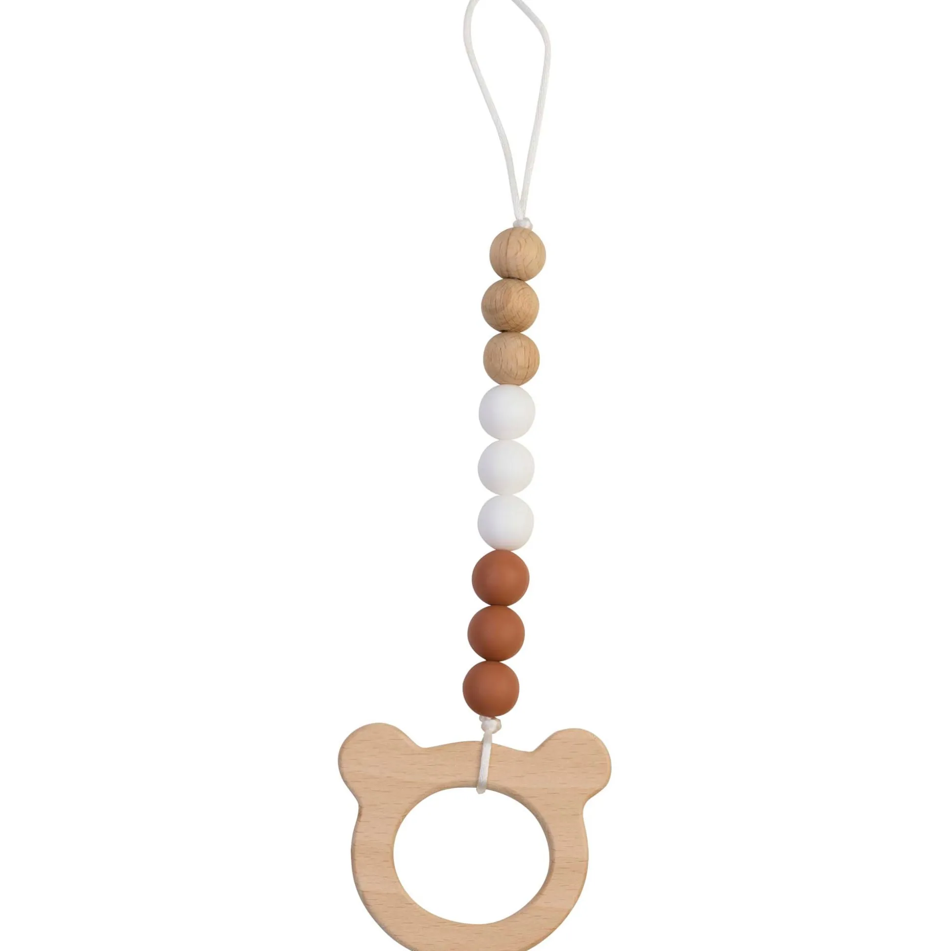 BamBam houten speenkoord beer Onbehandeld/Naturel