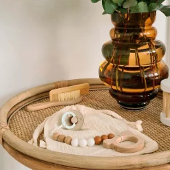 BamBam houten speenkoord beer Onbehandeld/Naturel