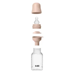 Bibs babyfles met siliconen speen - slow flow 150ml transparant