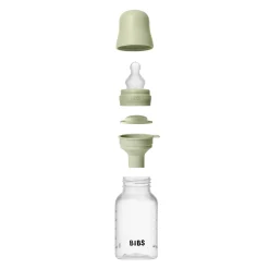 Bibs babyfles met siliconen speen - slow flow 150ml transparant