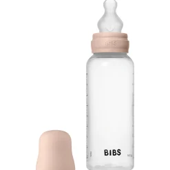 Bibs babyfles met siliconen speen - medium flow 270ml transparant