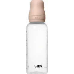 Bibs babyfles met siliconen speen - medium flow 270ml transparant
