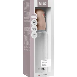 Bibs babyfles met siliconen speen - medium flow 270ml transparant