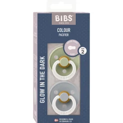Bibs fopspeen size 2 - Glow in the dark Sage Night / Cloud Night