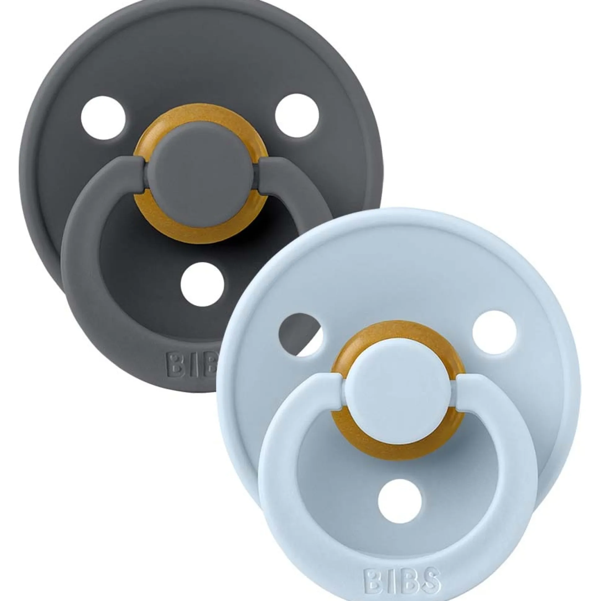 Bibs fopspeen Size 2 Irone/ Baby Blue