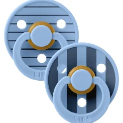 Bibs fopspeen Studio Round Size 1 - 2 stuks Midblue