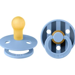 Bibs fopspeen Studio Round Size 1 - 2 stuks Midblue