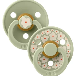 Bibs fopspeen Studio Round size 2 - 2 stuks Midgreen