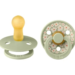 Bibs fopspeen Studio Round size 2 - 2 stuks Midgreen