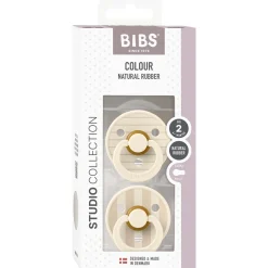 Bibs fopspeen Studio Round size 2 - 2 stuks Beigebrown