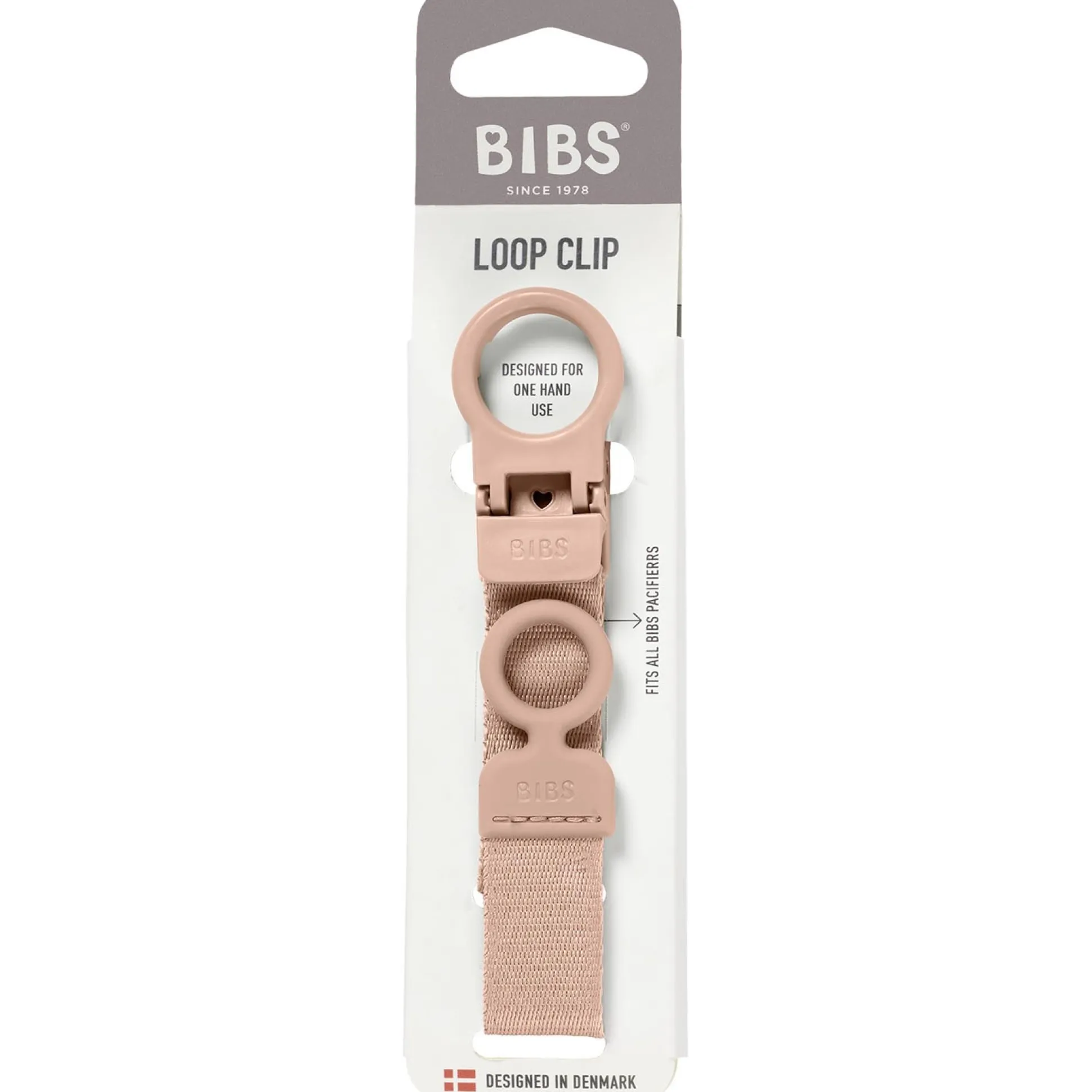 Bibs speenkoord Loop roze