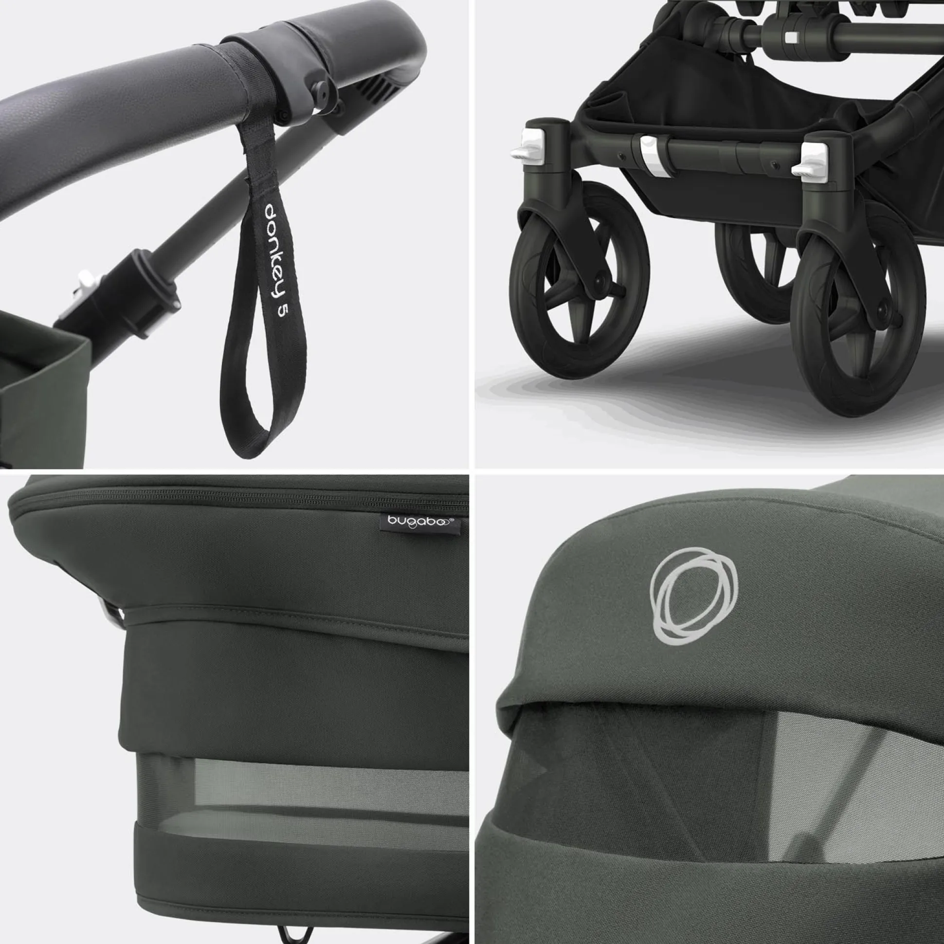 Bugaboo Donkey5 Mono compleet Black Forest Green