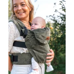 ByKay Click Carrier Deluxe Ribbed Velvet Moss Green