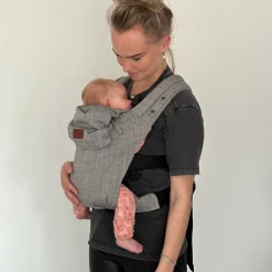 ByKay x Prénatal Click Classic linnen draagzak Grey Melee