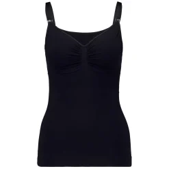 Carriwell corrigerend voedingshemd spaghettibandjes effen zwart