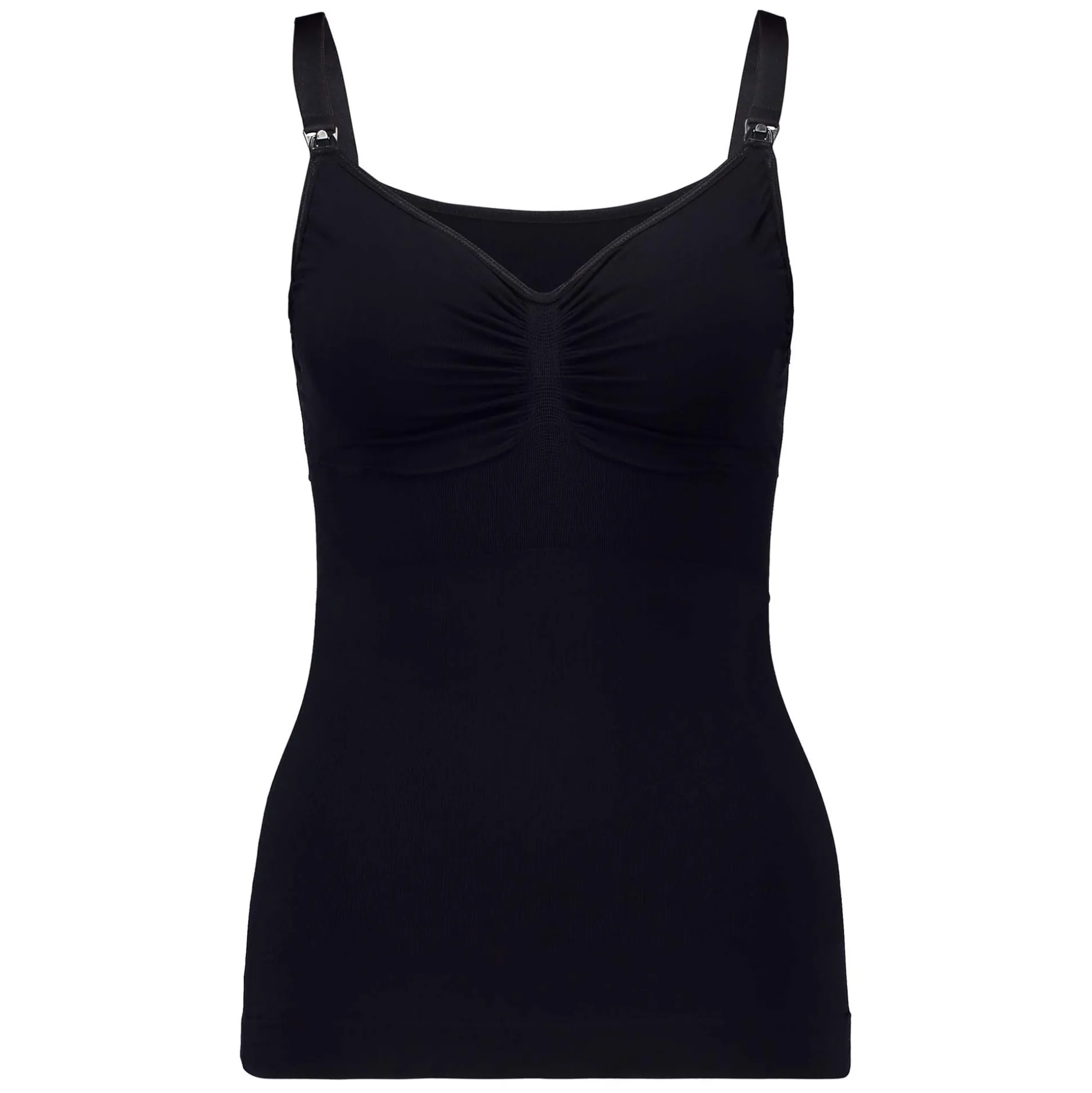 Carriwell corrigerend voedingshemd spaghettibandjes effen zwart