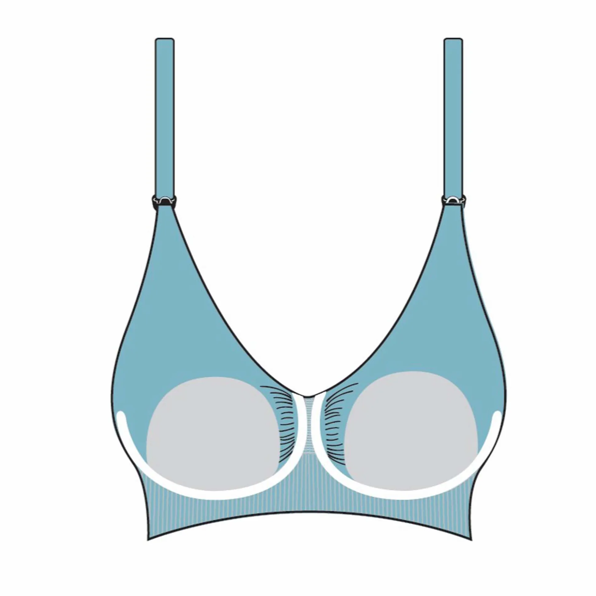 Carriwell meegroei- en voedingsbh gelbeugel voorgevormd zwart