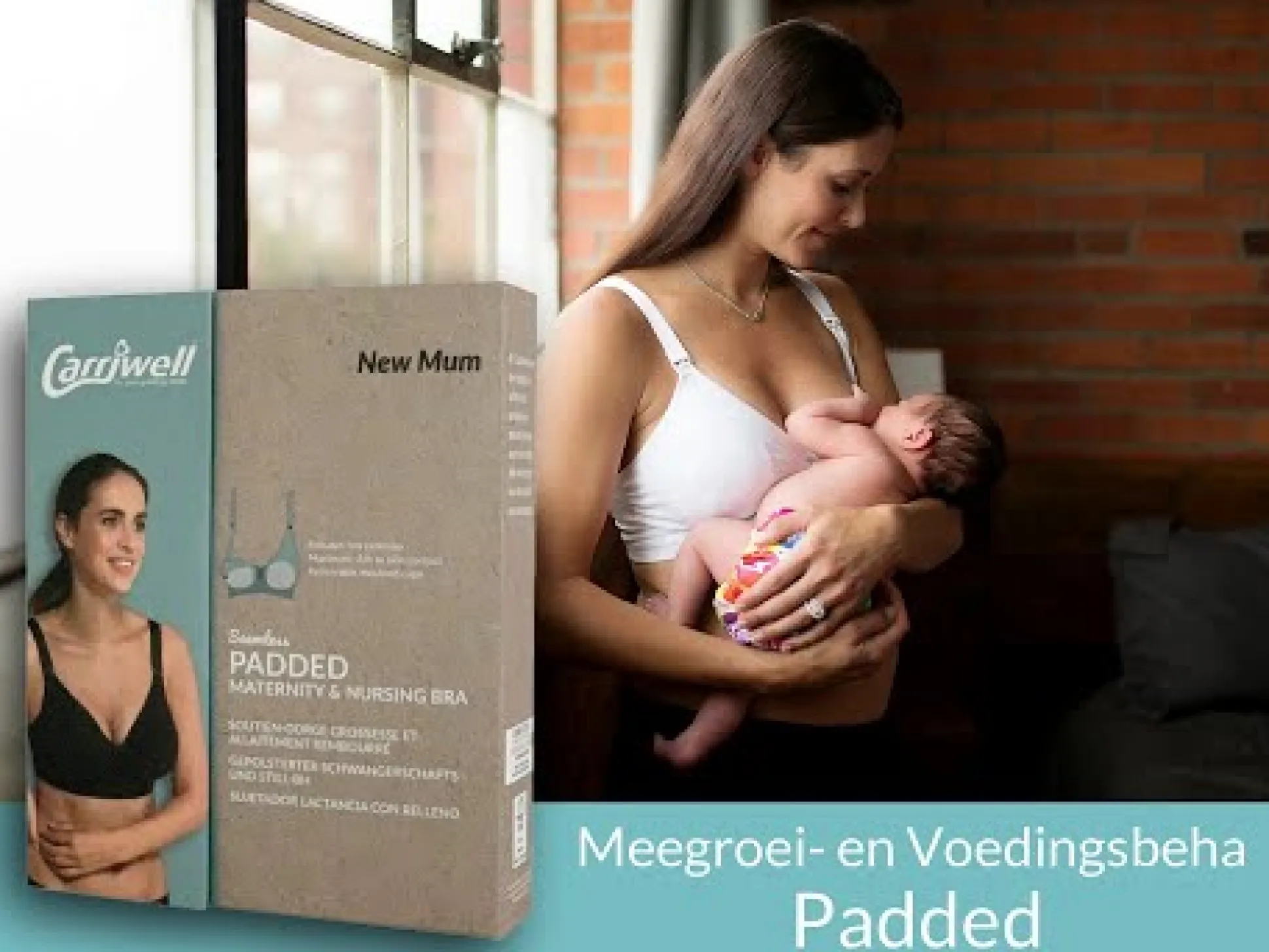 Carriwell meegroei- en voedingsbh voorgevormd wit