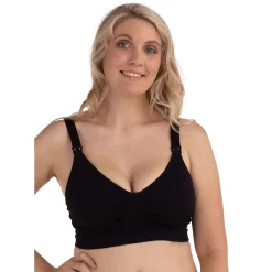 Carriwell meegroei- en voedingsbh gelbeugel  effen zwart