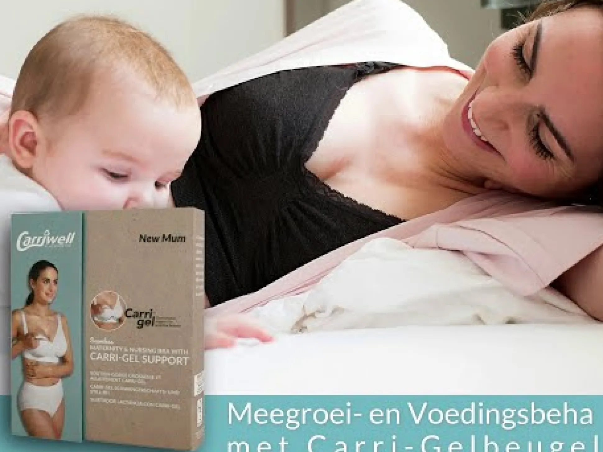 Carriwell meegroei- en voedingsbh gelbeugel effen wit