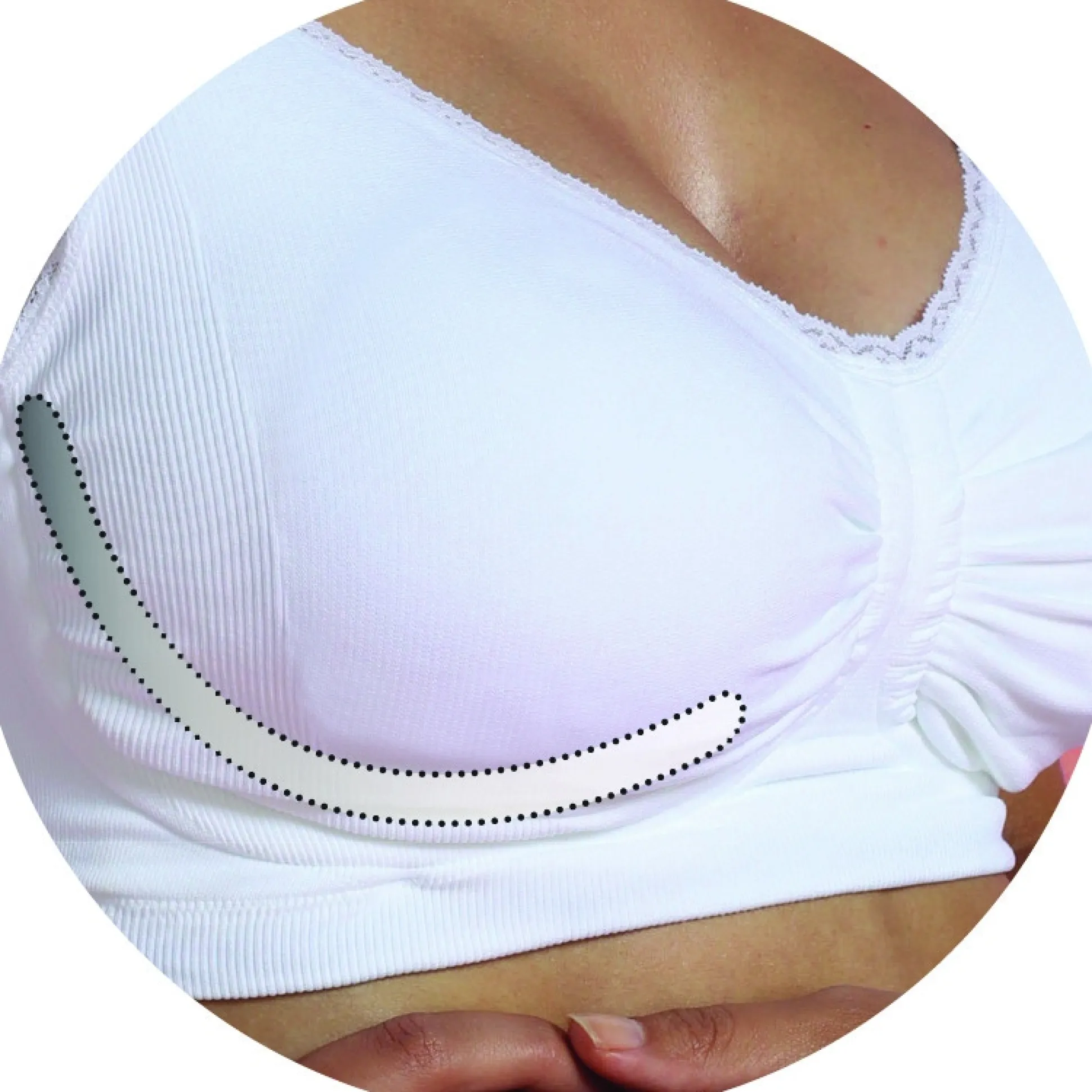 Carriwell meegroei- en voedingsbh gelbeugel effen wit