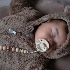 Chewies & More Clip speenkoord Silicone Bear beige