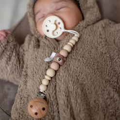 Chewies & More Clip speenkoord Silicone Bear beige