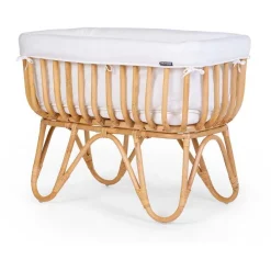 Childhome rattan wieg rechthoekig (incl. matras en cover) Onbehandeld/Naturel