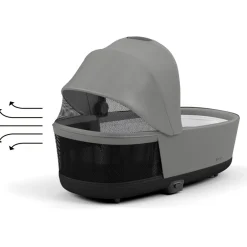 Cybex Priam4 compleet Chrome met zwarte handvatten Mirage Grey