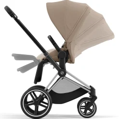 Cybex Priam4 compleet Chrome met zwarte handvatten Cozy Beige