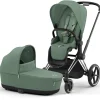 Cybex Priam4 compleet Chrome met zwarte handvatten Leaf Green