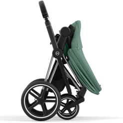 Cybex Priam4 compleet Chrome met zwarte handvatten Leaf Green