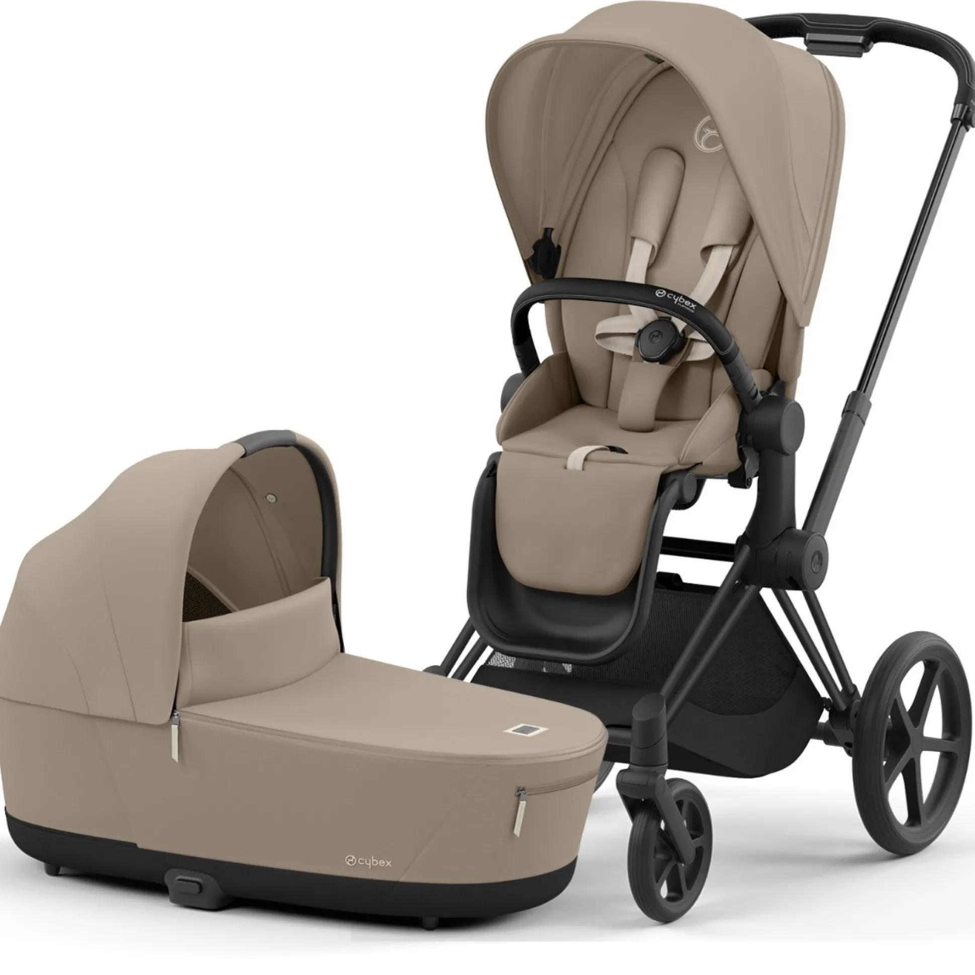 Cybex Priam4 compleet Matt Black frame Cozy Beige
