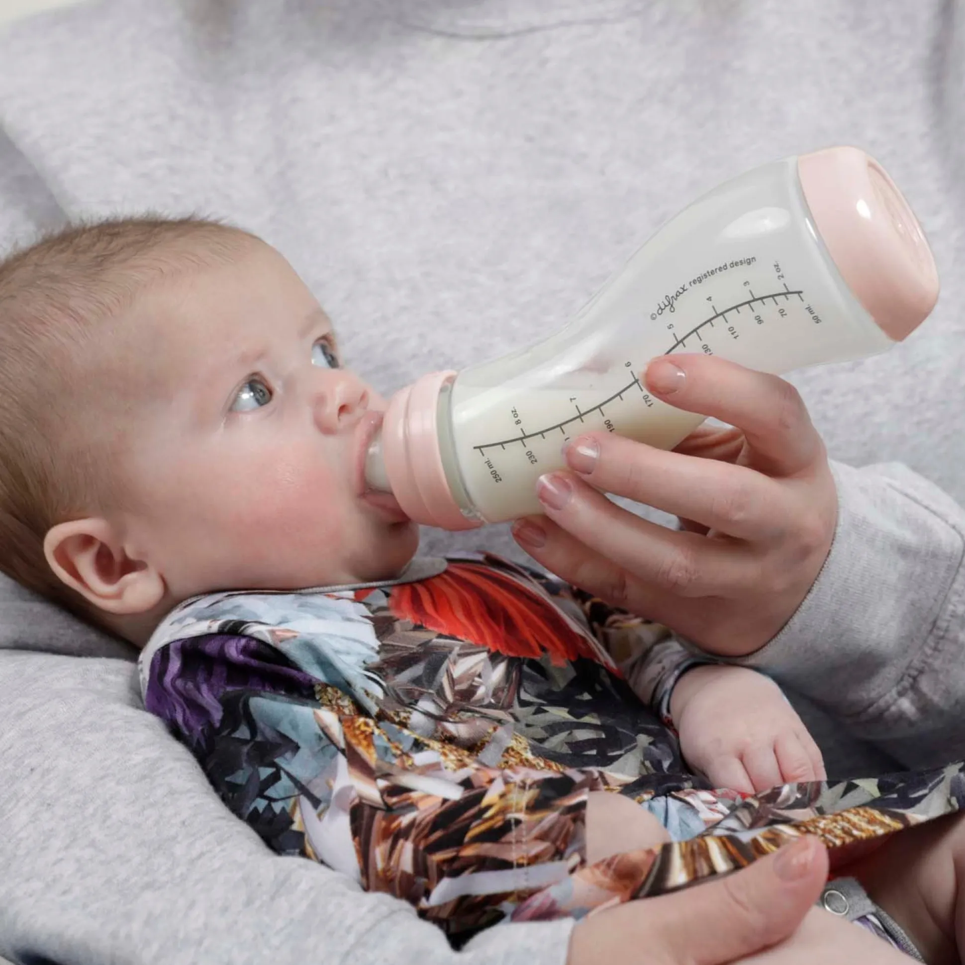 Difrax Anti-Colic S-babyfles glas roze