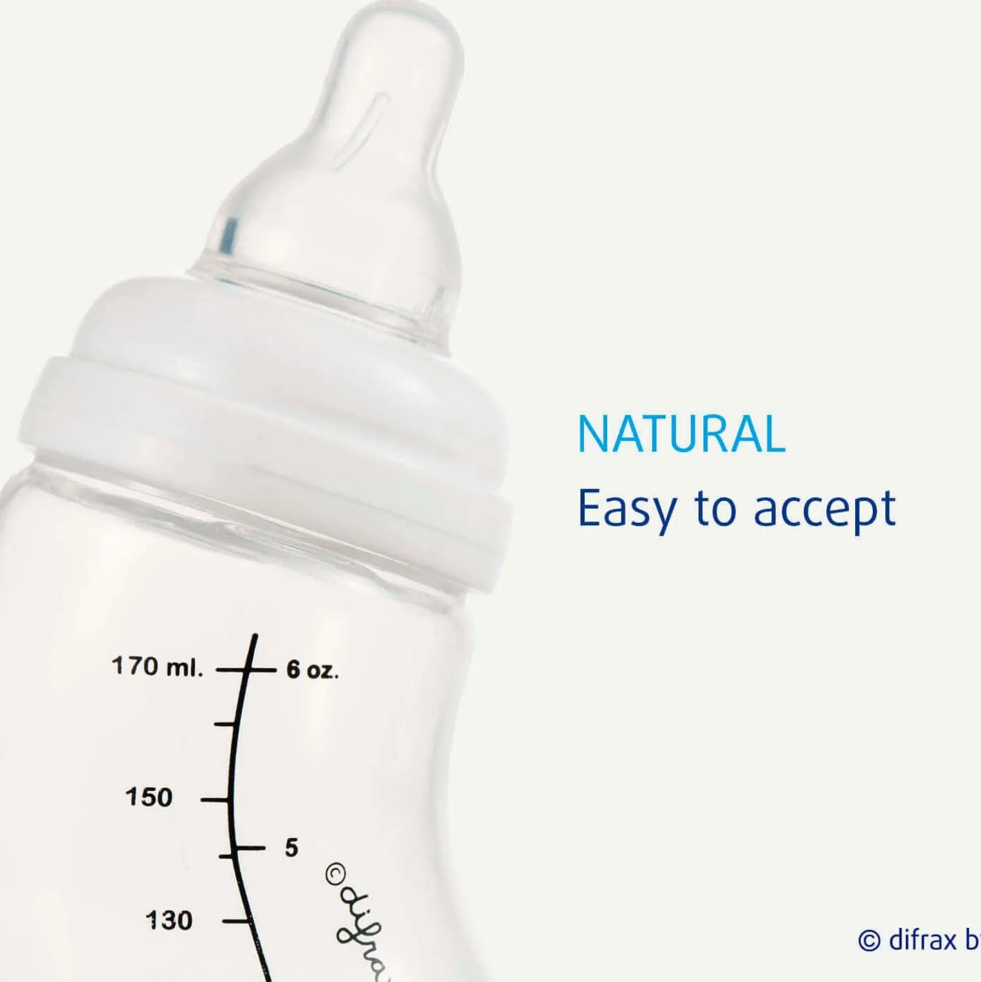 Difrax flessenspeen Natural Large - 2 stuks transparant