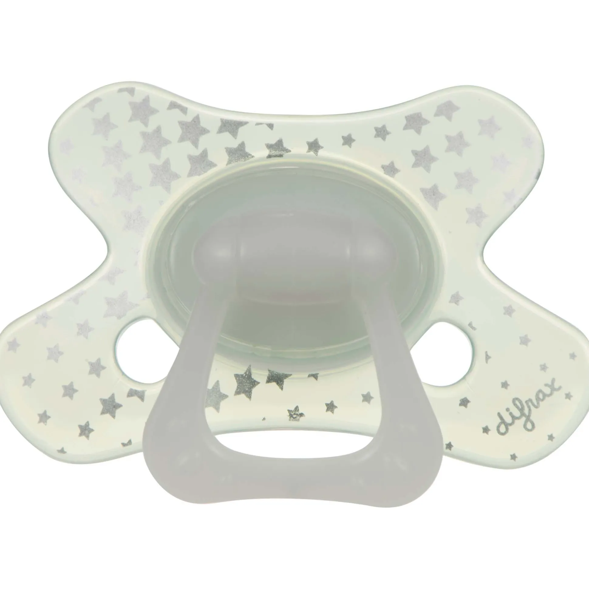 Difrax fopspeen glow in the dark 12 maanden Onbehandeld/Naturel