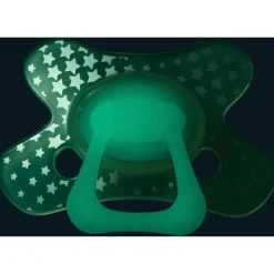 Difrax fopspeen glow in the dark 12 maanden Onbehandeld/Naturel