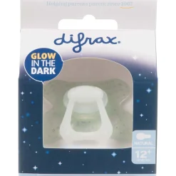 Difrax fopspeen glow in the dark 12 maanden Onbehandeld/Naturel