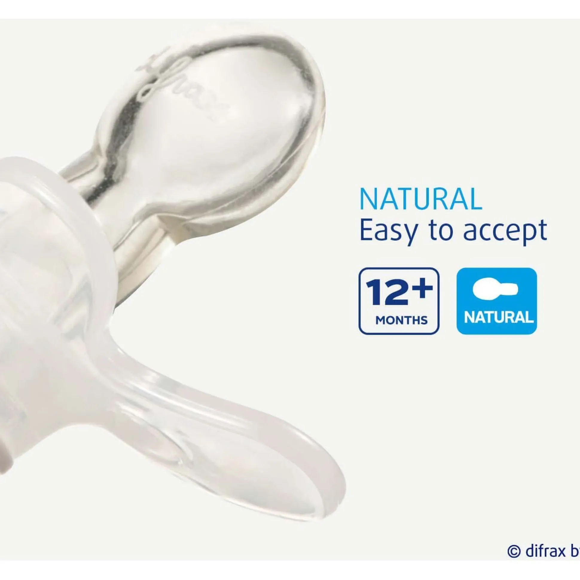 Difrax fopspeen glow in the dark 12 maanden Onbehandeld/Naturel