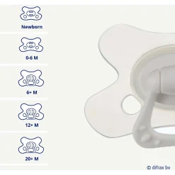 Difrax fopspeen glow in the dark 12 maanden Onbehandeld/Naturel