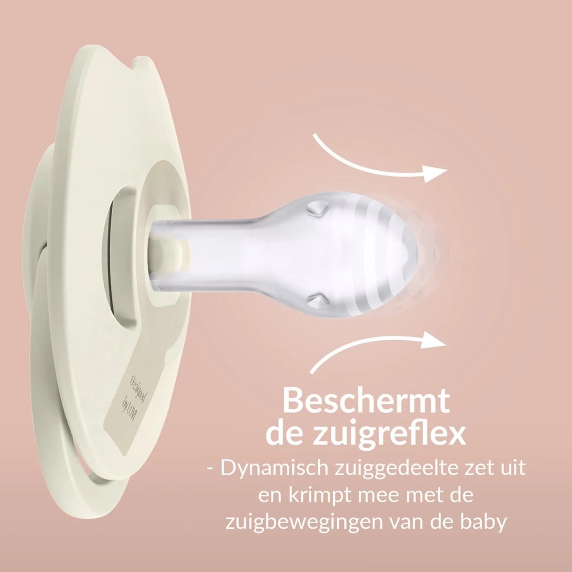 Difrax fopspeen LOVI 0-6 maanden Beigebrown