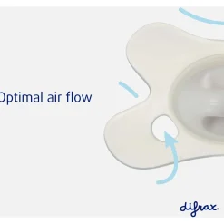 Difrax fopspeen Natural Pure 0-6 maanden Peach Pink