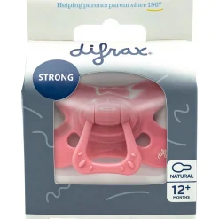 Difrax fopspeen Natural Pure 12+ maanden Pink