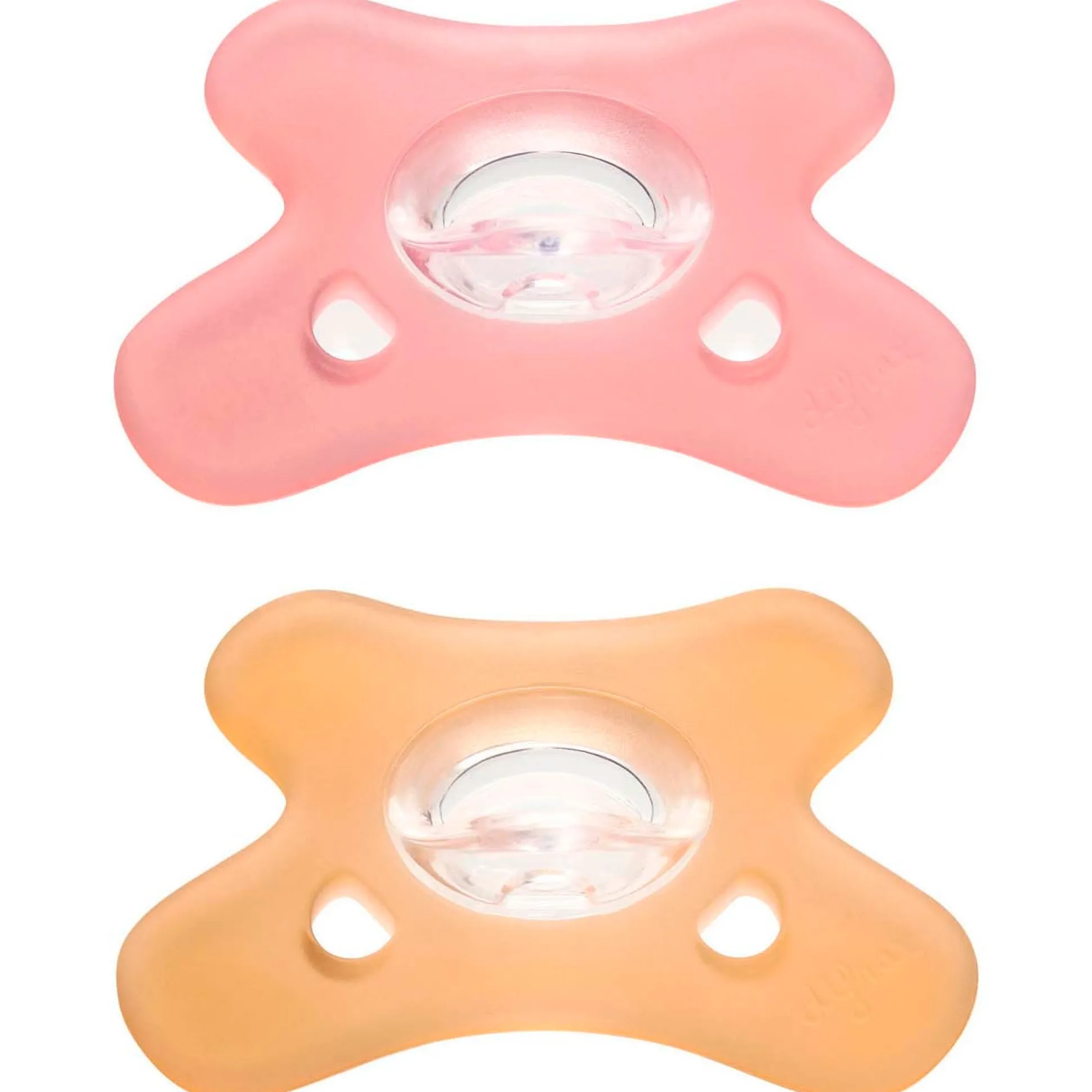 Difrax Fopspeen natural siliconen 6-12M Dark Coral Pink