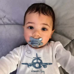 Difrax fopspeen Pure 6+ mnd Stonegrey