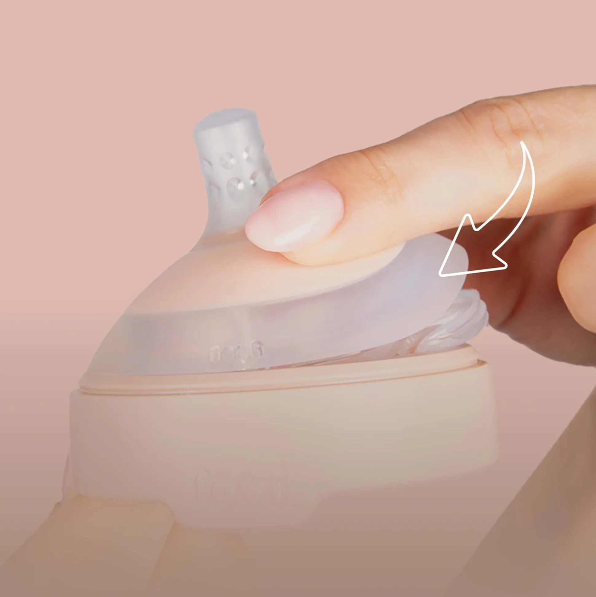 Difrax LOVI Mammafeel flessenspeen M 6+ roze